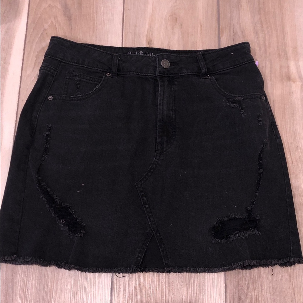 wild fable Black Distressed Mini Skirt